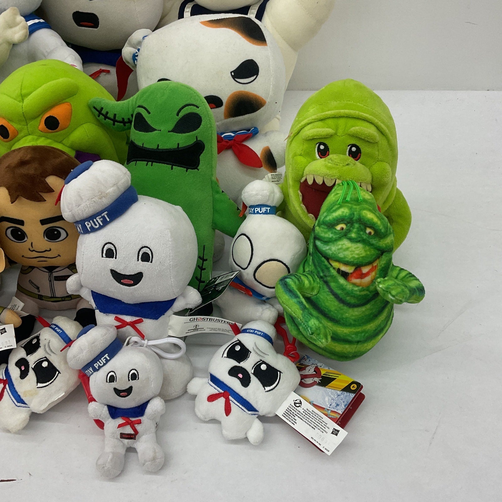 Preowned Mixed 13 lbs LOT Ghostbusters Plush Stuffed Dolls Slimer Stay Puft - Warehouse Toys