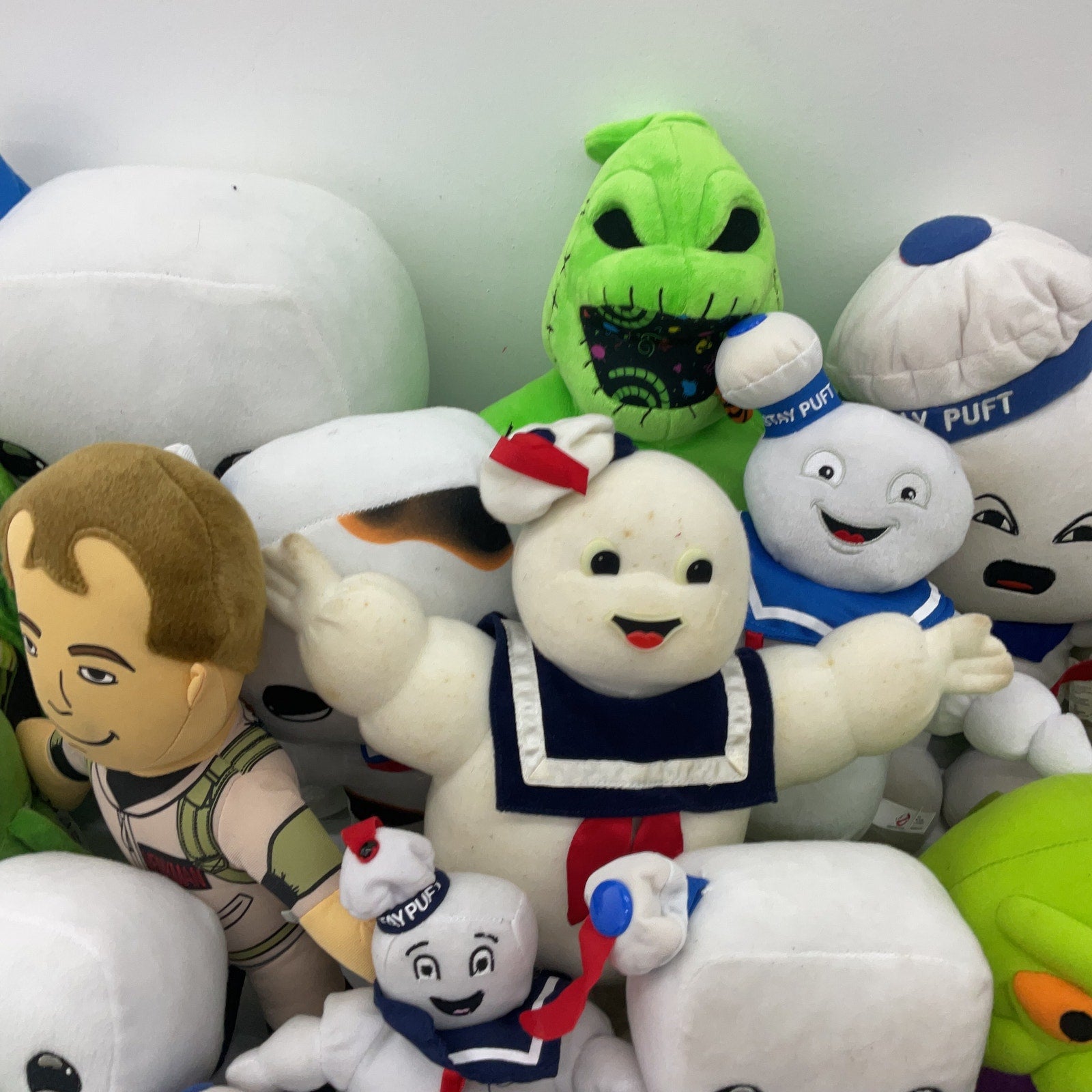 Preowned Mixed 13 lbs LOT Ghostbusters Plush Stuffed Dolls Slimer Stay Puft - Warehouse Toys