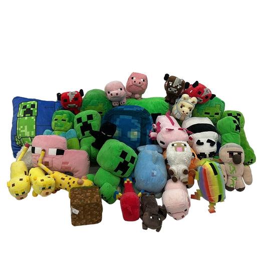 Preowned Mixed Animals Characters LOT 12 lbs Minecraft Plush Dolls Stuffed Toys - Warehouse Toys