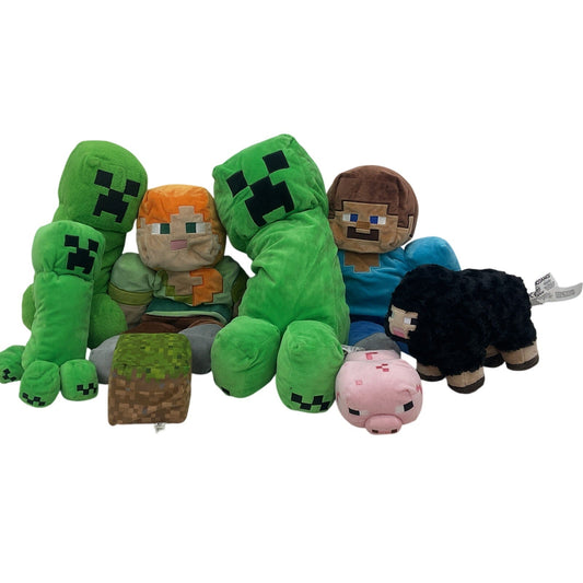 Preowned Mixed Creepers & Others LOT 4 lbs Minecraft Plush Dolls Stuffed Toys - Warehouse Toys