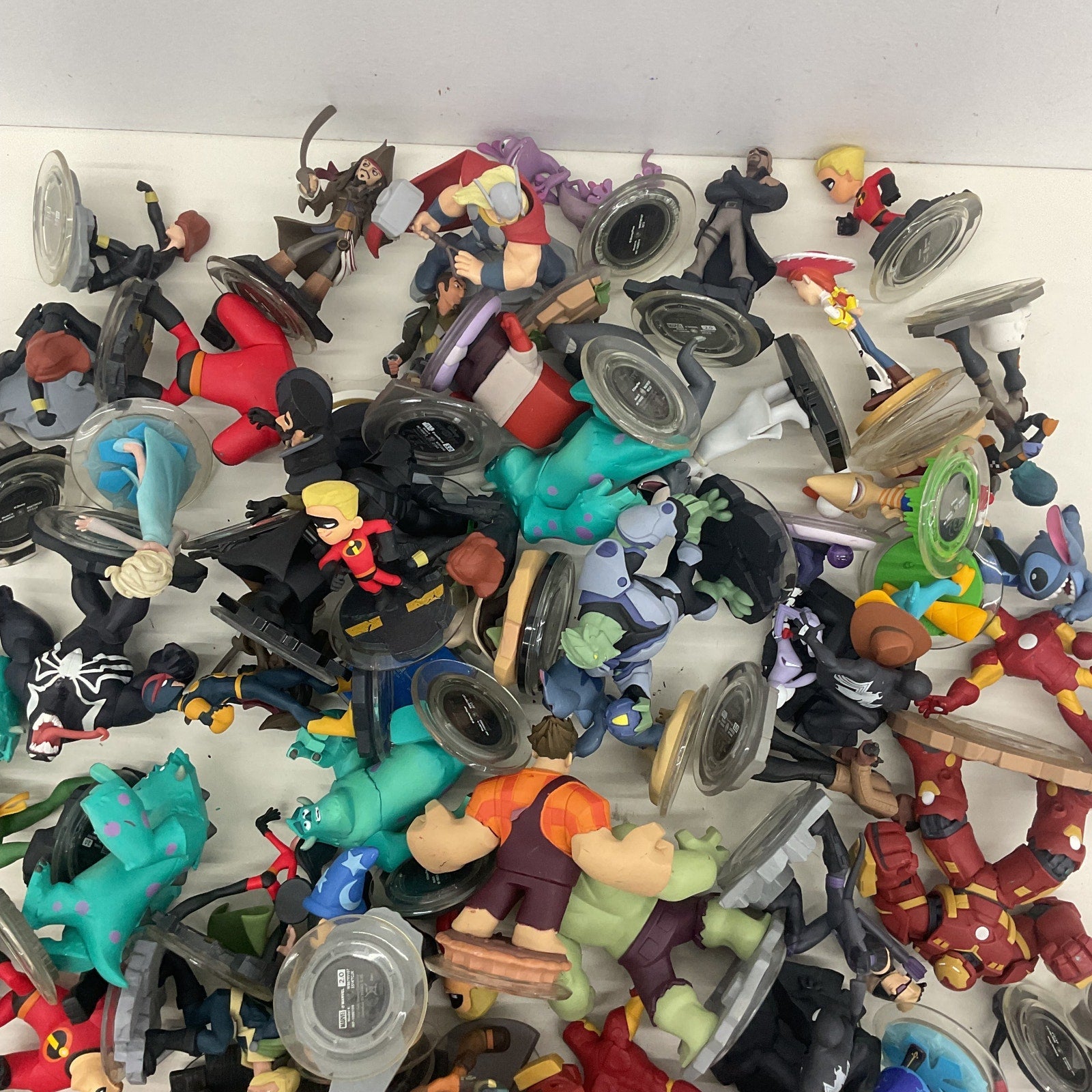 Preowned Mixed Disney Character Infinity Marvel Pixar Toy Figures LOT 10 lbs - Warehouse Toys