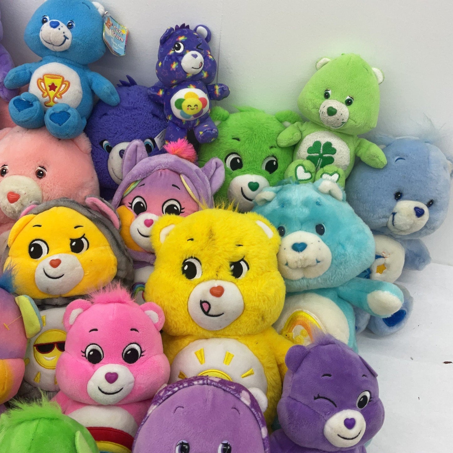 Preowned Mixed LOT 12 lbs Care Bears Assorted Plush Dolls Stuffed Animals Cheer - Warehouse Toys