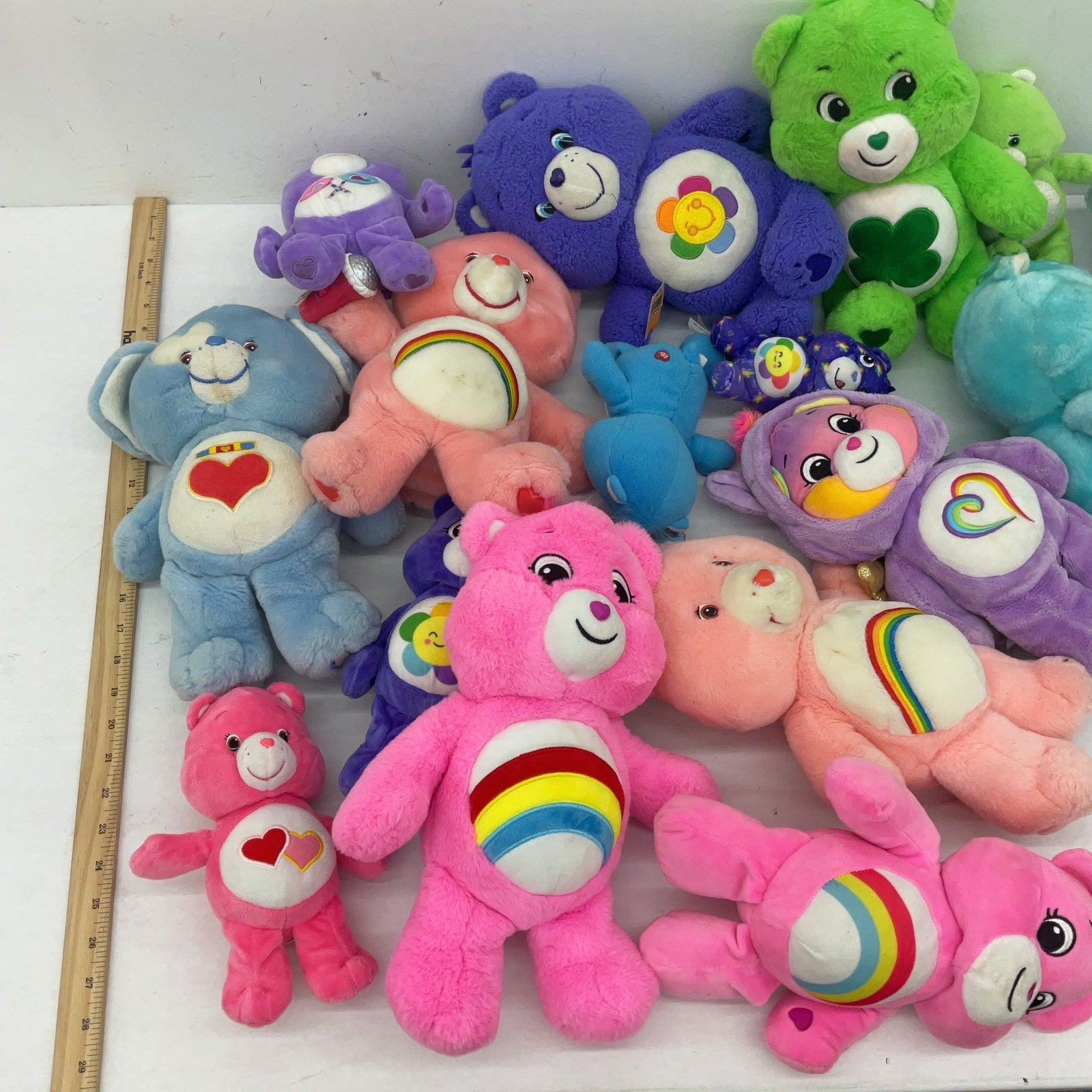 Preowned Mixed LOT 12 lbs Care Bears Assorted Plush Dolls Stuffed Animals Cheer - Warehouse Toys