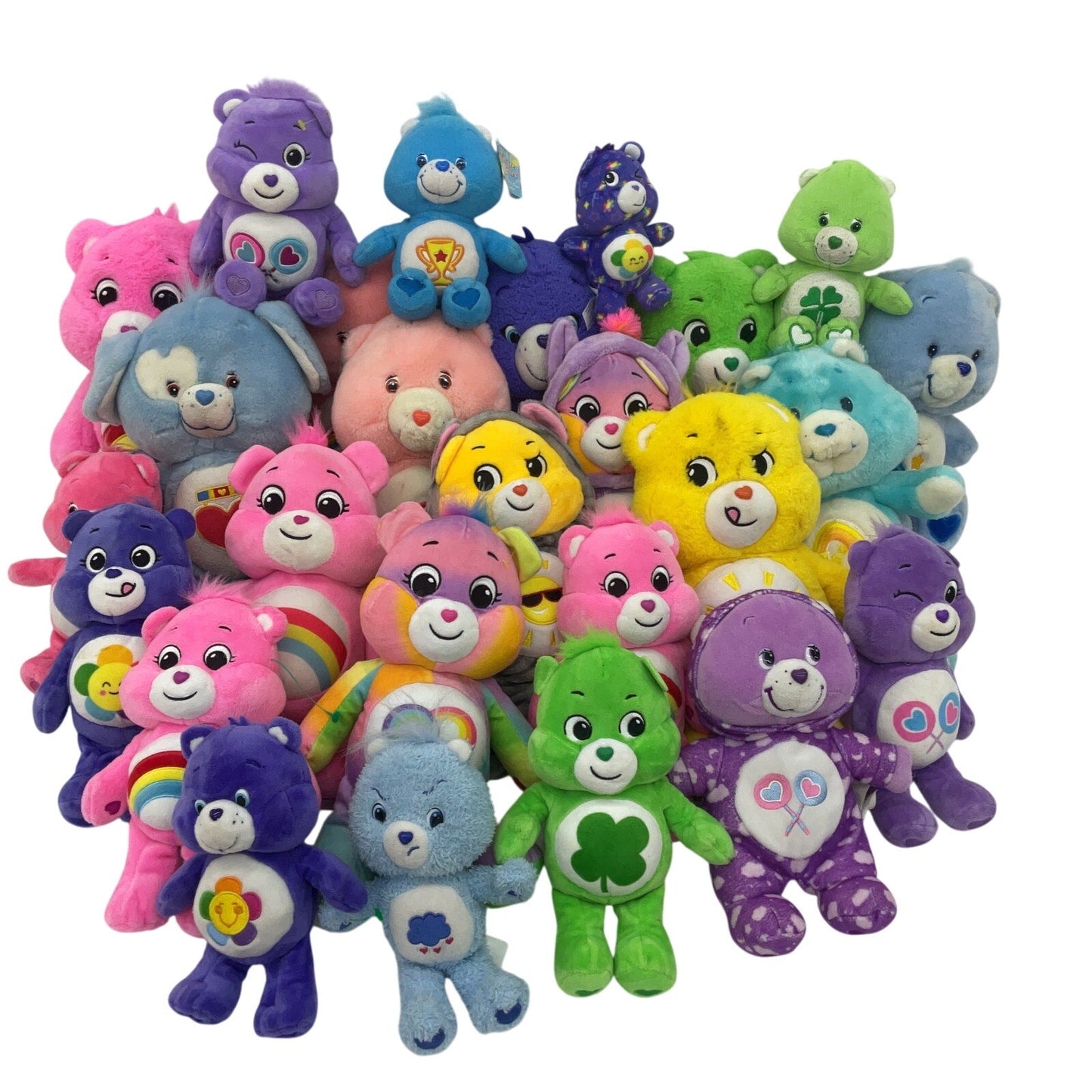 Preowned Mixed LOT 12 lbs Care Bears Assorted Plush Dolls Stuffed Animals Cheer - Warehouse Toys