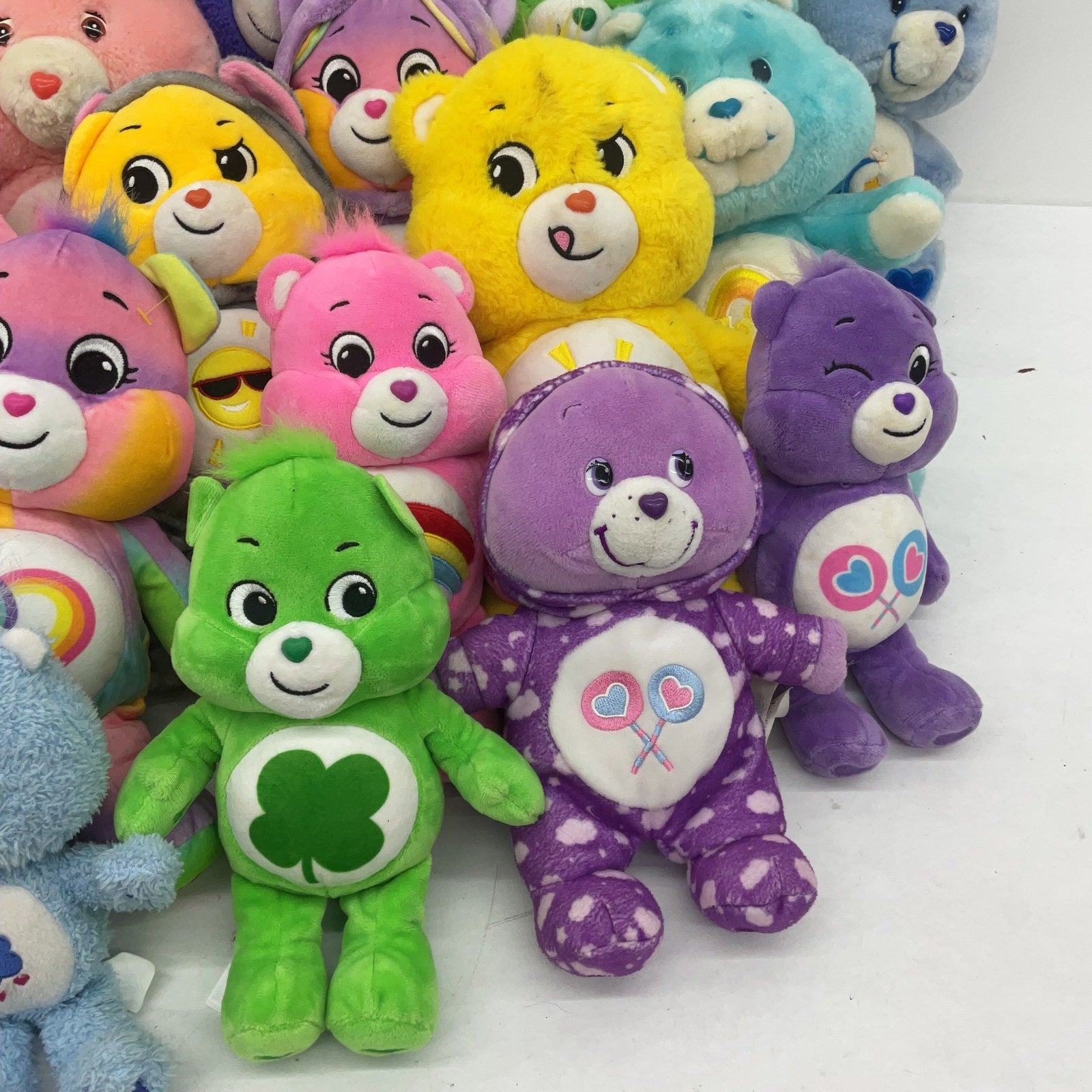 Preowned Mixed LOT 12 lbs Care Bears Assorted Plush Dolls Stuffed Animals Cheer - Warehouse Toys