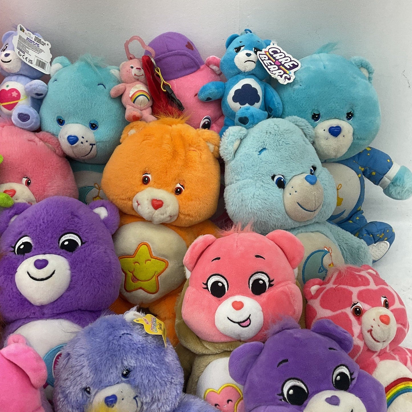 Preowned Mixed LOT 12 lbs Care Bears Plush Dolls Stuffed Animals Funshine Pink - Warehouse Toys