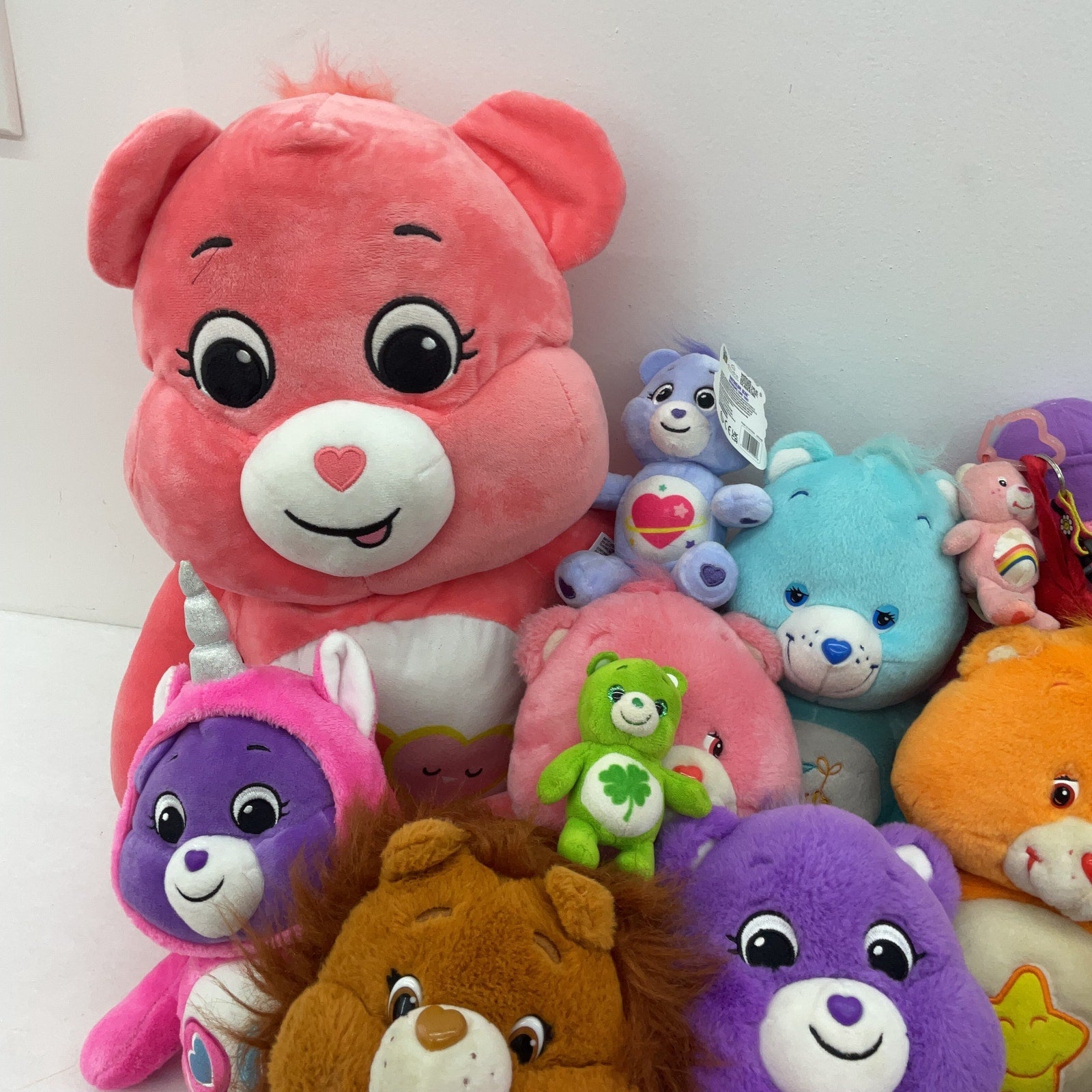 Preowned Mixed LOT 12 lbs Care Bears Plush Dolls Stuffed Animals Funshine Pink - Warehouse Toys