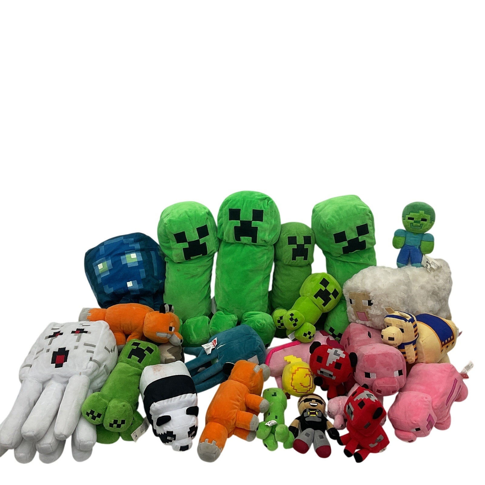 Preowned Mixed LOT 12 lbs Minecraft Plush Dolls Stuffed Toys Creeper Animals - Warehouse Toys