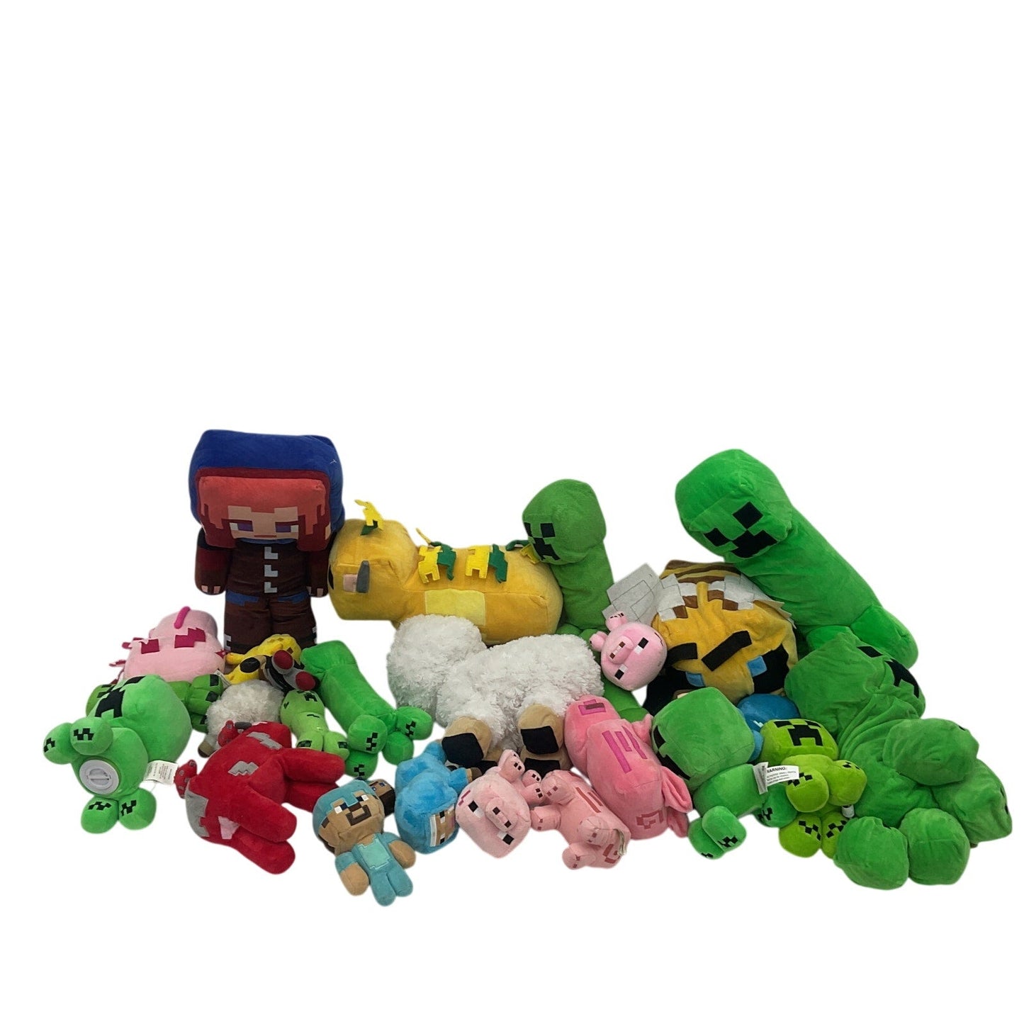 Preowned Mixed LOT 12 lbs Minecraft Plush Dolls Stuffed Toys Creeper Animals - Warehouse Toys