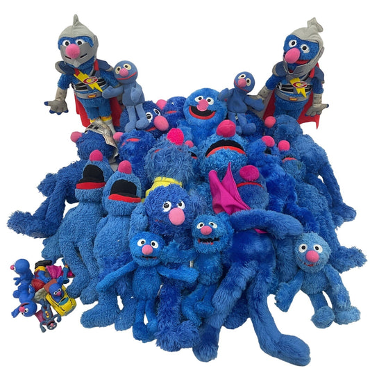 Preowned Mixed LOT 12 lbs Sesame Street GROVER Super Assorted Plush Stuffed Toys - Warehouse Toys