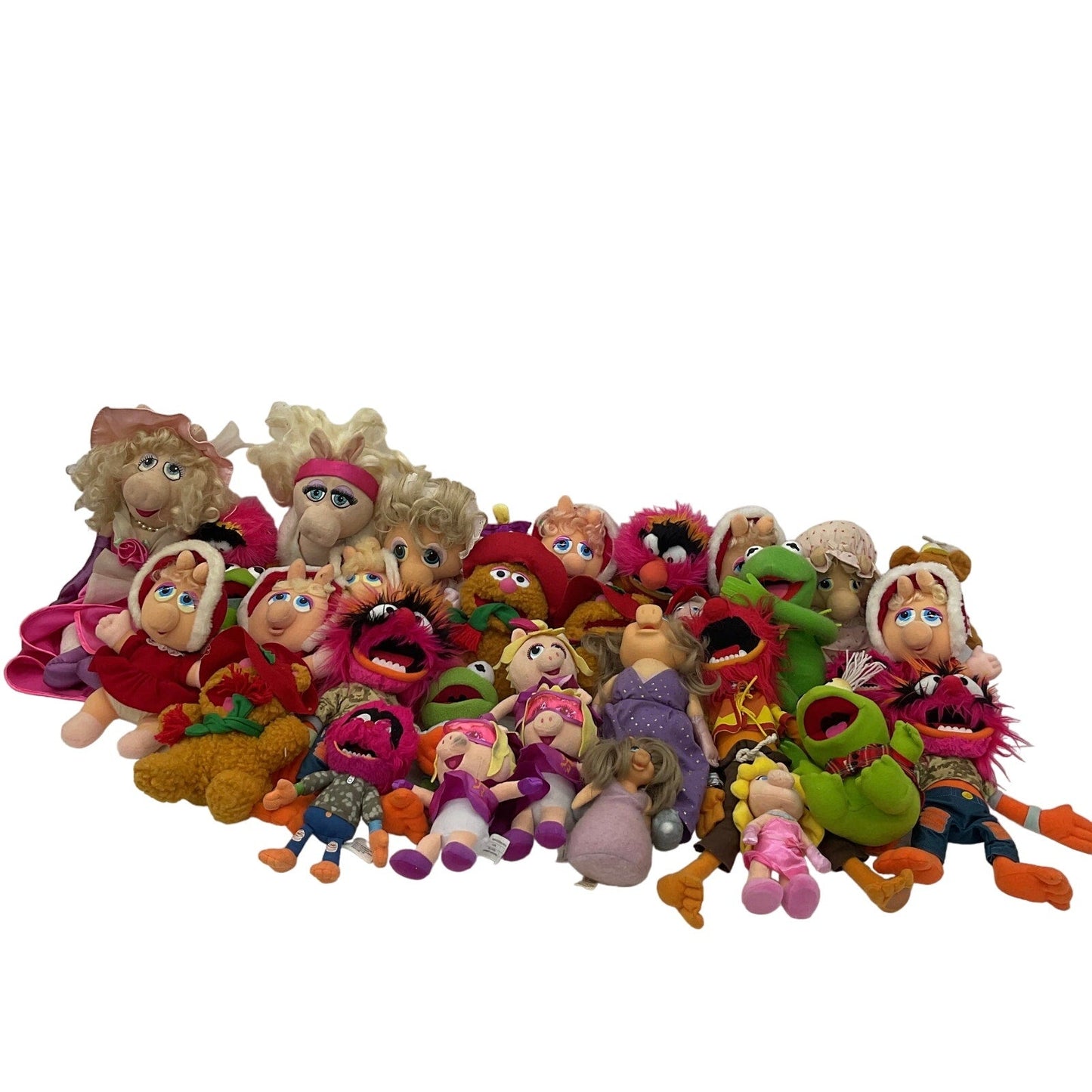 Preowned Mixed LOT 13 lbs The Muppets Miss Piggy Plush Dolls Stuffed Animals - Warehouse Toys