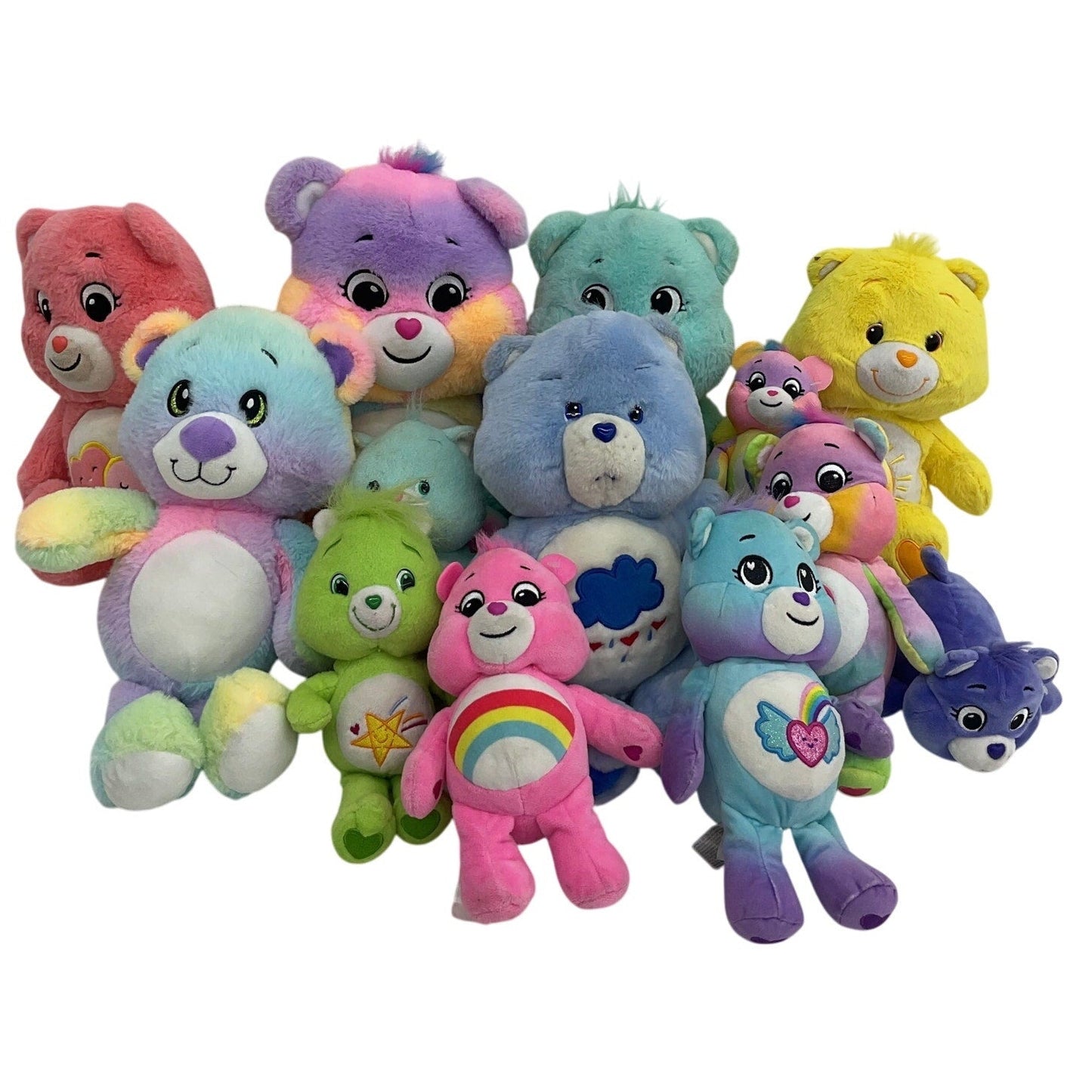 Preowned Mixed LOT 4+ lbs Care Bears Character Plush Dolls Stuffed Animals - Warehouse Toys