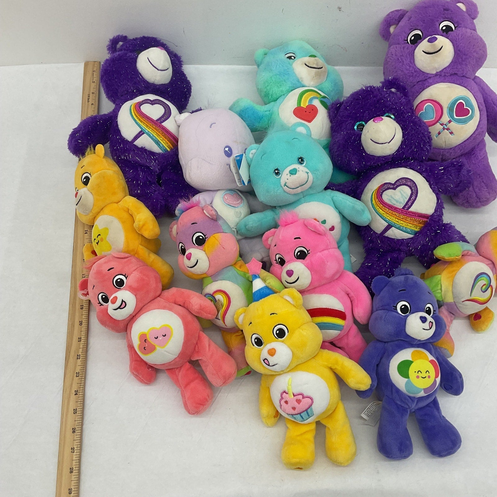 Preowned Mixed LOT 5 lbs Care Bears Character Plush Dolls Stuffed RARE SHARE CUB - Warehouse Toys