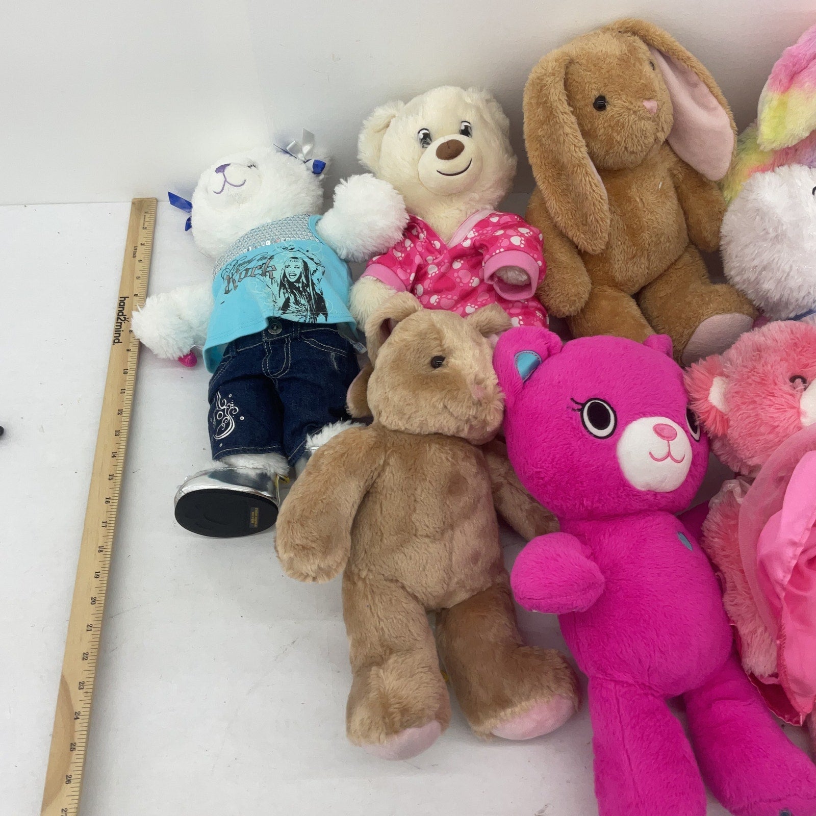 Preowned Mixed LOT BABW Build a Bear Stuffed Animals Colorful 12 lbs Plush Dolls - Warehouse Toys