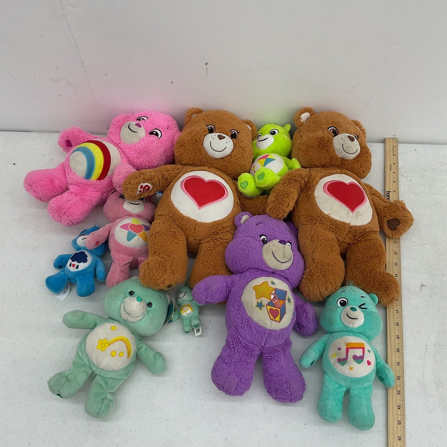 Preowned Mixed LOT Care Bears Character Plush Dolls Toys Stuffed Animals Tender - Warehouse Toys