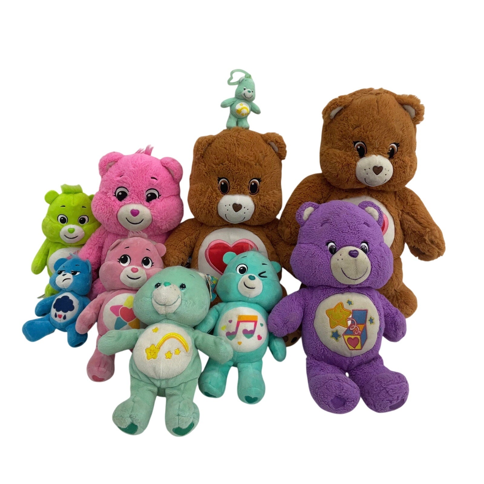 Preowned Mixed LOT Care Bears Character Plush Dolls Toys Stuffed Animals Tender - Warehouse Toys