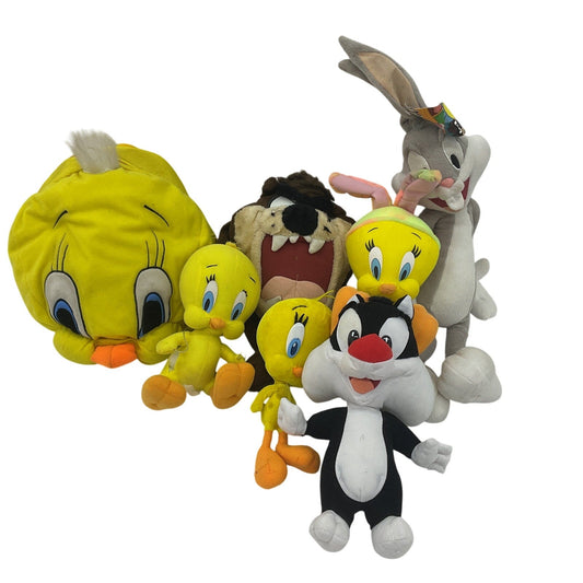 Preowned Mixed LOT Looney Tunes Tweety Taz Character Plush Dolls Stuffed Animals - Warehouse Toys