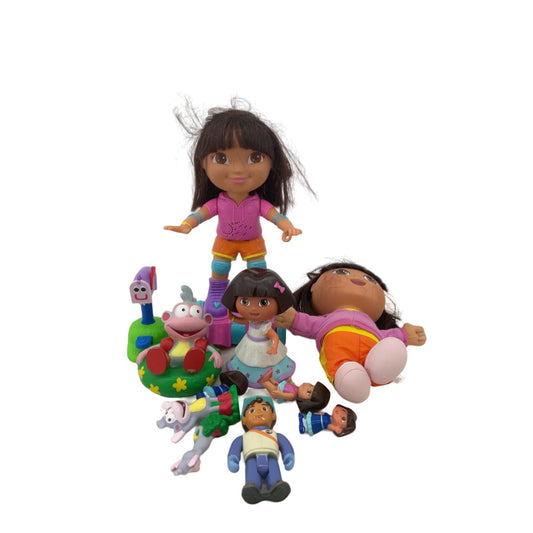 Preowned Mixed LOT Nickelodeon Dora the Explorer Plush Doll Toys Figures - Warehouse Toys