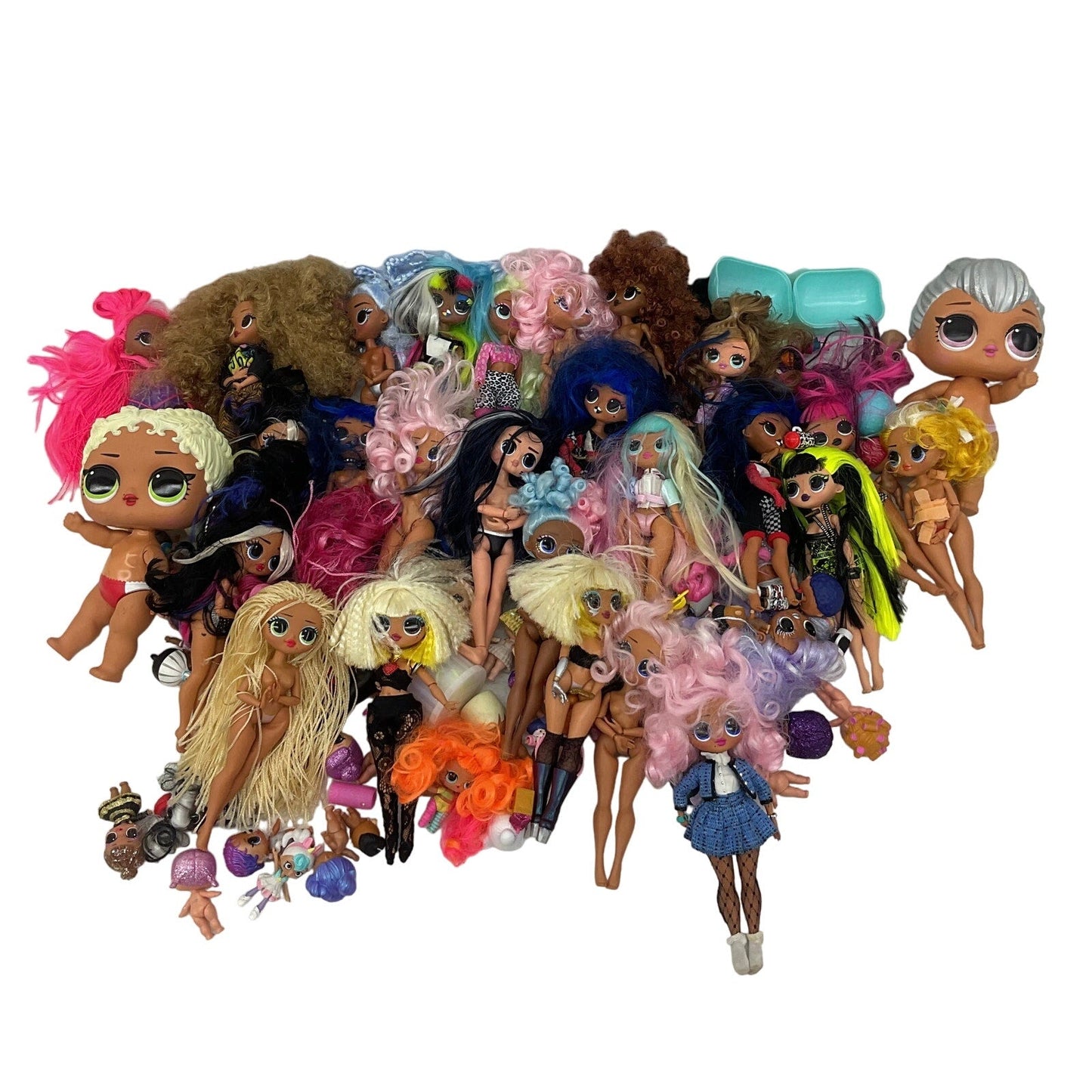 Preowned Mixed MGA LOL OMG Surprise Fashion Doll, Multicolor Dolls 15 lbs LOT - Warehouse Toys