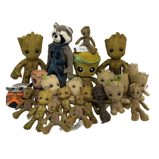 Preowned Mixed Toys LOT 3 lbs Marvel GROOT Guardians of the Galaxy Plush Dolls - Warehouse Toys