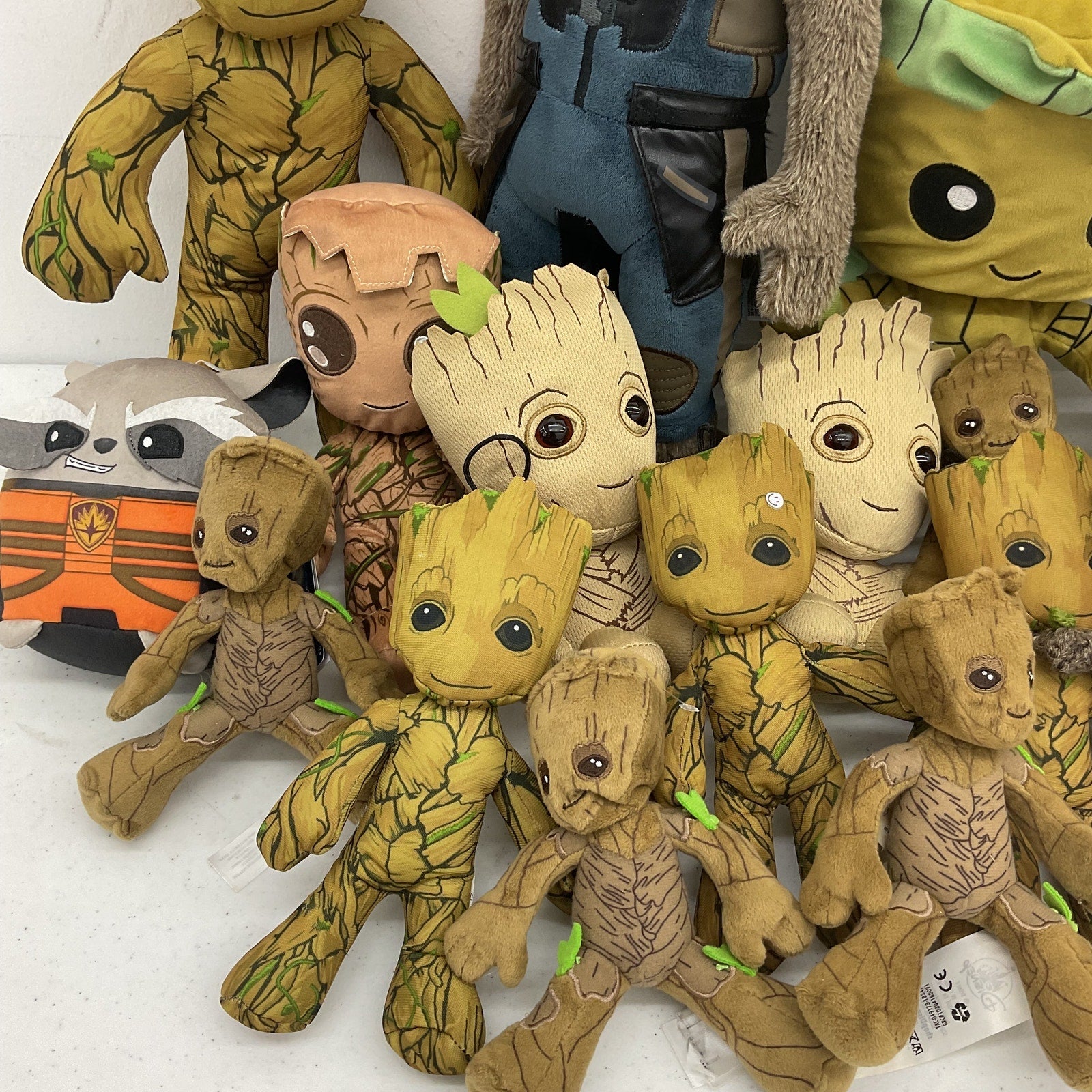 Preowned Mixed Toys LOT 3 lbs Marvel GROOT Guardians of the Galaxy Plush Dolls - Warehouse Toys