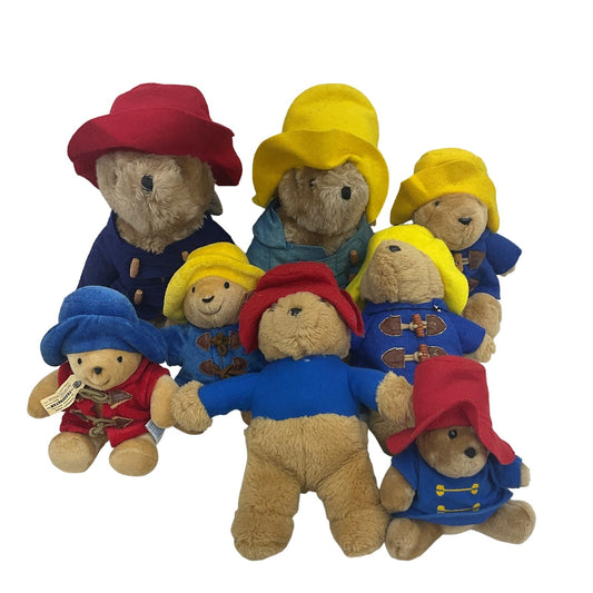 Preowned Mixed Vintage Paddington Bear Teddy Plush Stuffed Toy Collection - Warehouse Toys