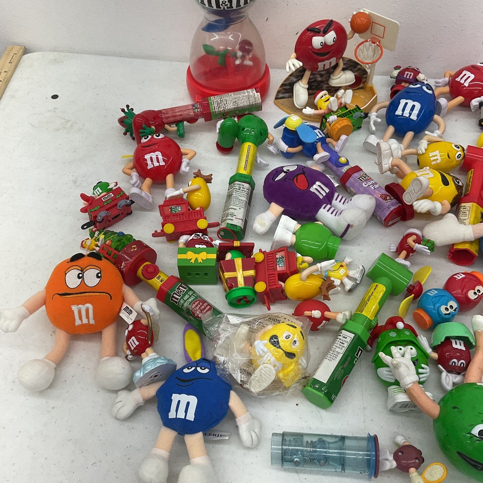 Preowned M&Ms Candy Advertising Mascot Character Toys Figures 7 lbs LOT - Warehouse Toys