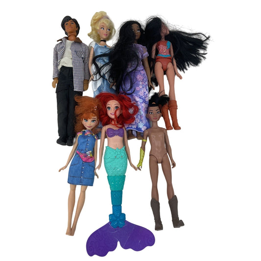 Preowned Multicolor Barbie Ken Mattel Mermaid Fashion Doll Set Lot - Warehouse Toys