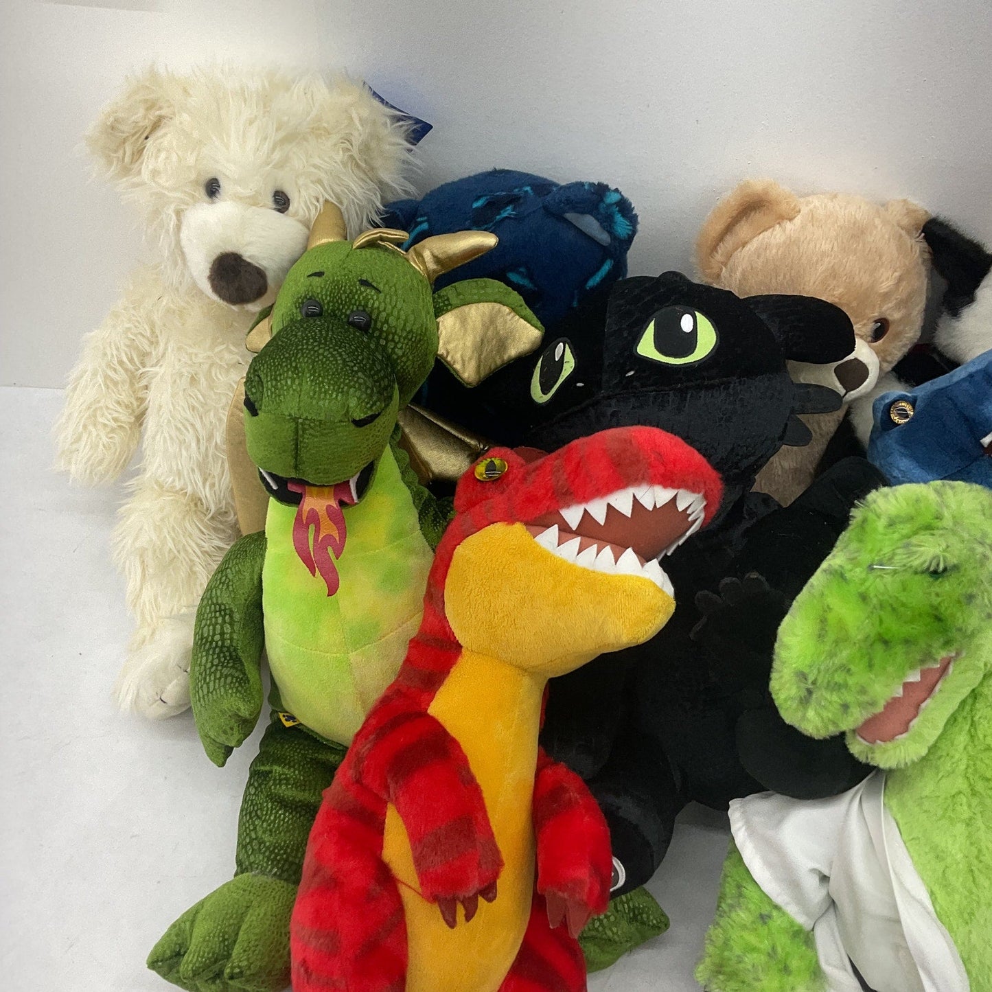 Preowned Multicolor Build A Bear Workshop Stuffed Animals LOT 12 lbs Xmas Dinos - Warehouse Toys