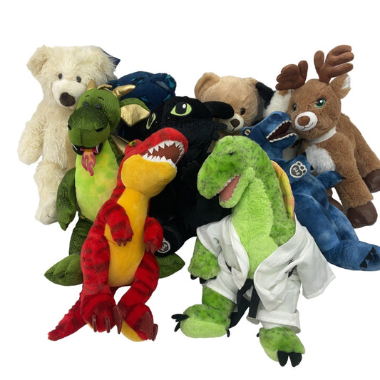 Preowned Multicolor Build A Bear Workshop Stuffed Animals LOT 12 lbs Xmas Dinos - Warehouse Toys