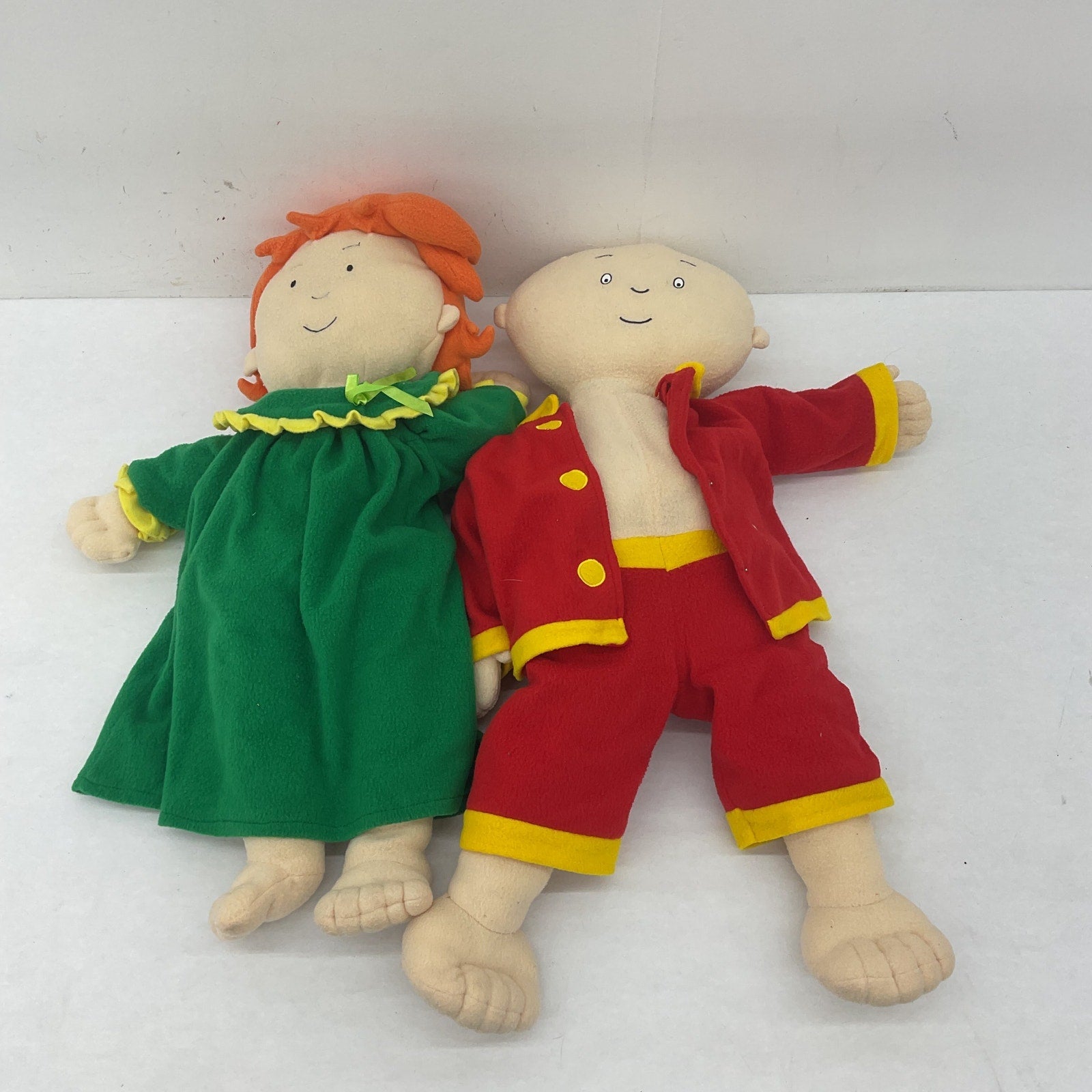 Preowned Multicolor Caillou & Rosie Little Girl Boy Stuffed Toys Plush Dolls LOT - Warehouse Toys