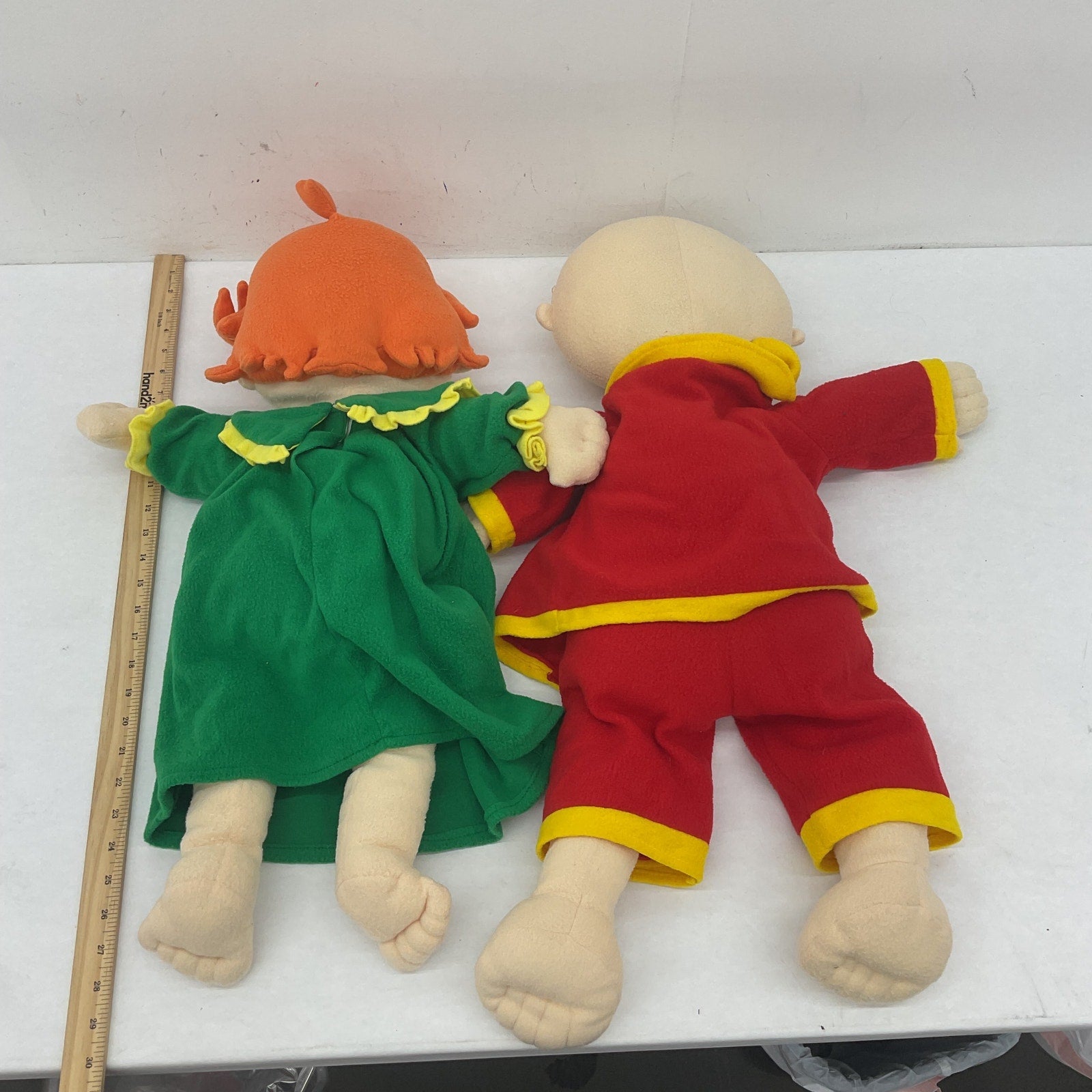 Preowned Multicolor Caillou & Rosie Little Girl Boy Stuffed Toys Plush Dolls LOT - Warehouse Toys