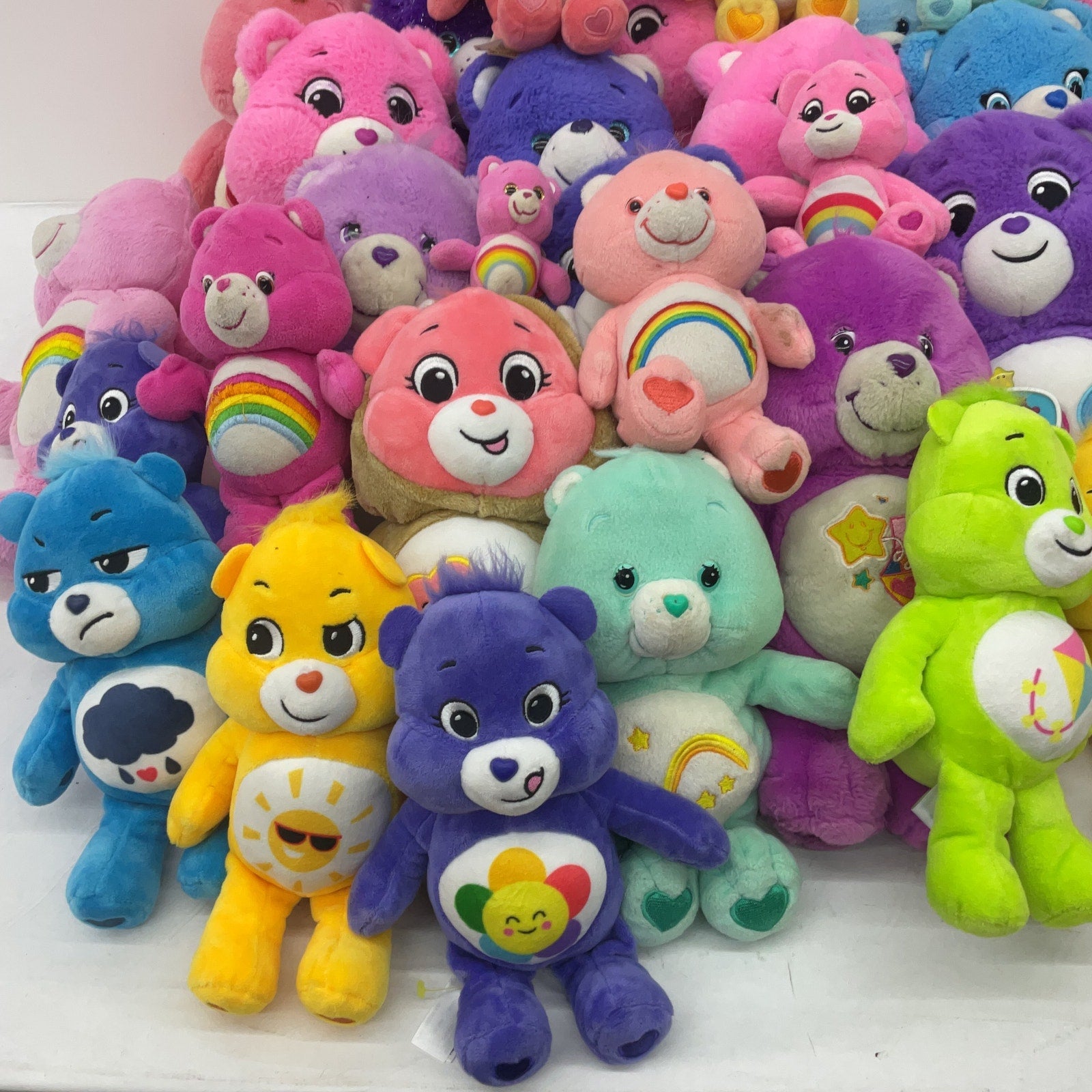 Preowned Multicolor Care Bears Stuffed Animals 14 lbs LOT Grumpy Funshine Mixed - Warehouse Toys