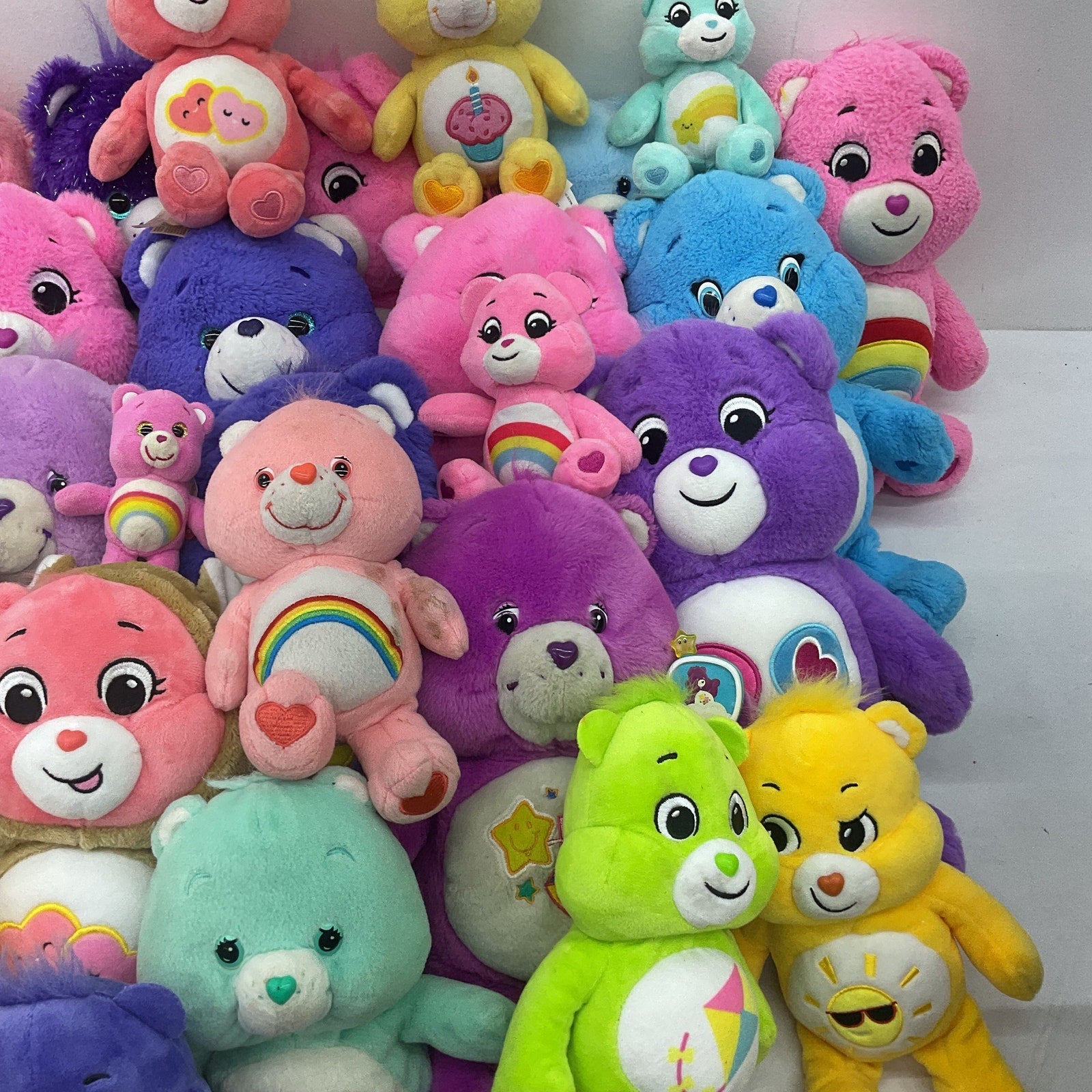 Preowned Multicolor Care Bears Stuffed Animals 14 lbs LOT Grumpy Funshine Mixed - Warehouse Toys