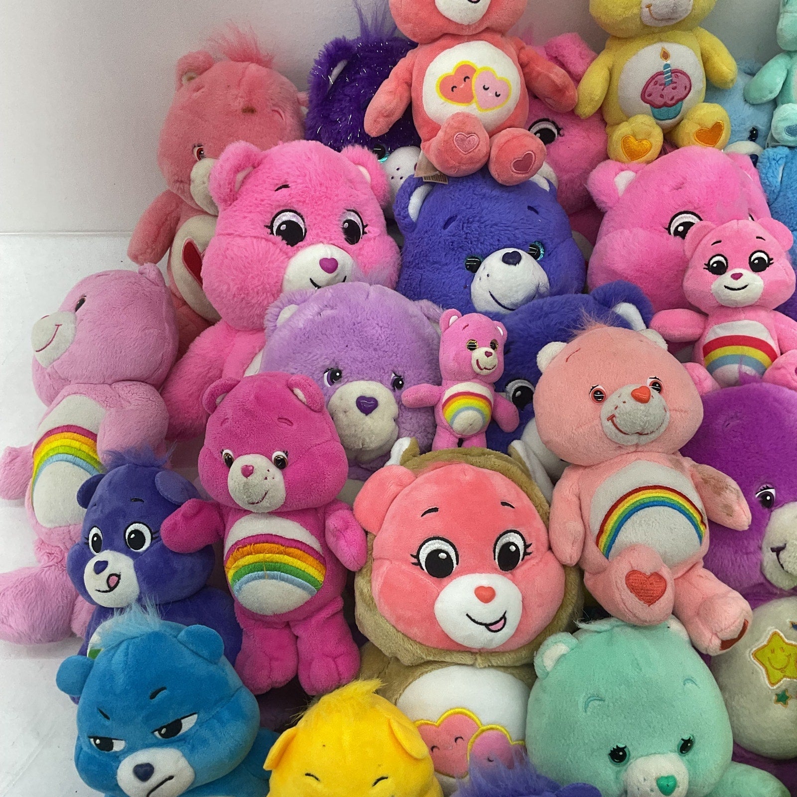 Preowned Multicolor Care Bears Stuffed Animals 14 lbs LOT Grumpy Funshine Mixed - Warehouse Toys