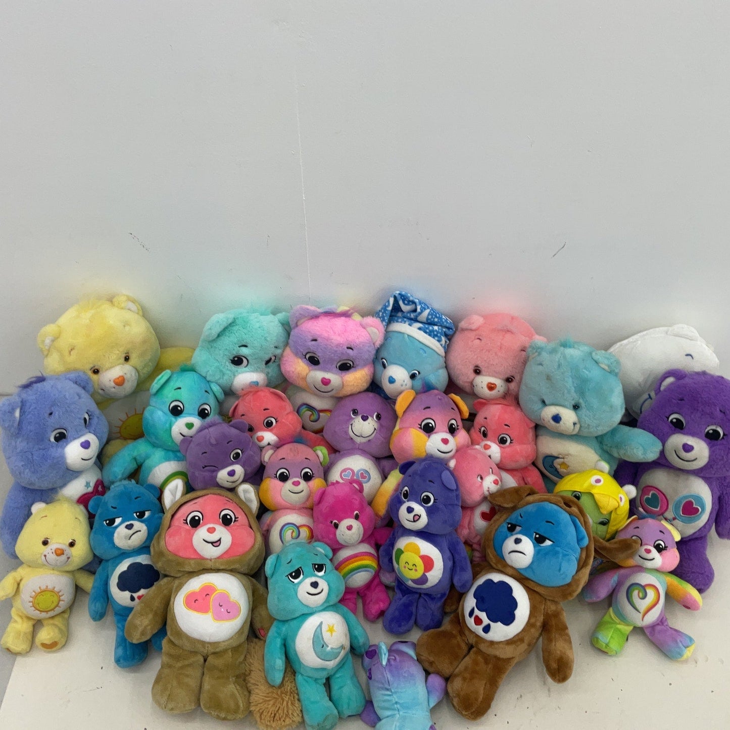 Preowned Multicolor Care Bears Stuffed Animals LOT 13+ lbs! Plush Dolls Colorful - Warehouse Toys