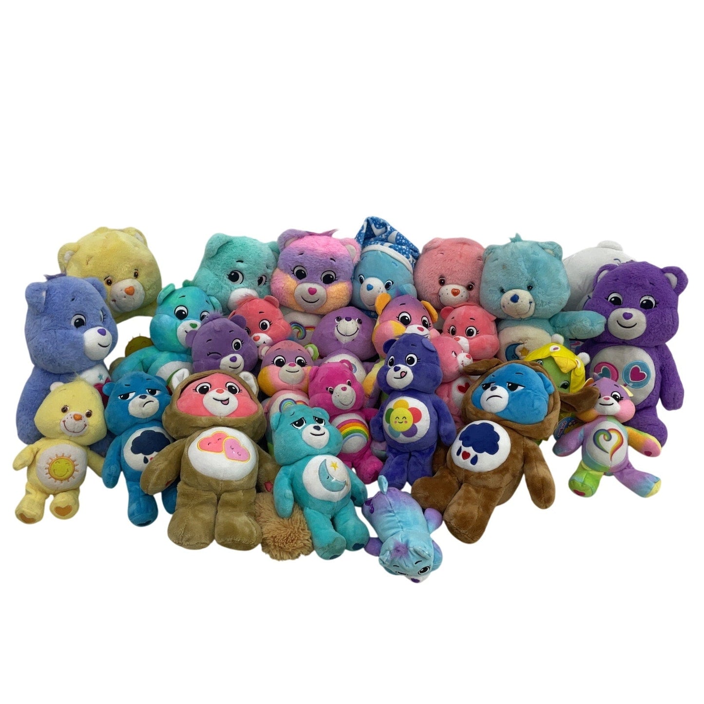 Preowned Multicolor Care Bears Stuffed Animals LOT 13+ lbs! Plush Dolls Colorful - Warehouse Toys