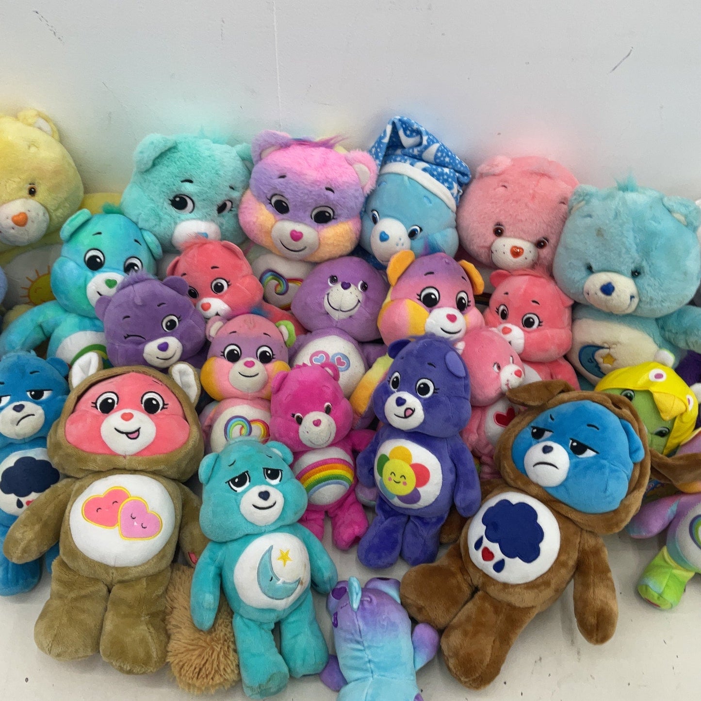 Preowned Multicolor Care Bears Stuffed Animals LOT 13+ lbs! Plush Dolls Colorful - Warehouse Toys