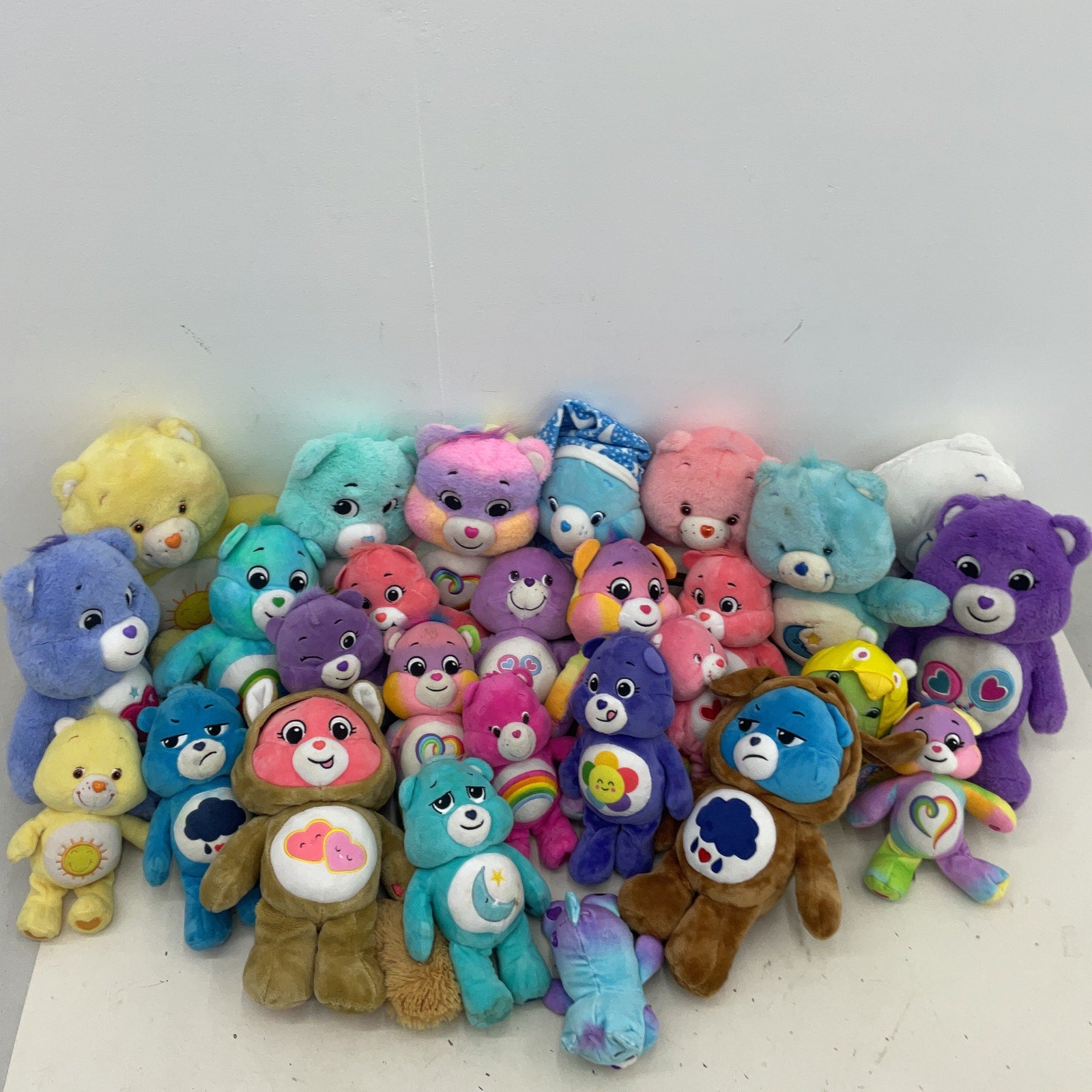 Preowned Multicolor Care Bears Stuffed Animals LOT 13+ lbs! Plush Dolls Colorful - Warehouse Toys