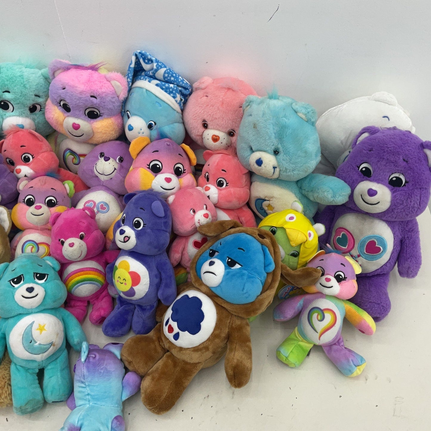 Preowned Multicolor Care Bears Stuffed Animals LOT 13+ lbs! Plush Dolls Colorful - Warehouse Toys