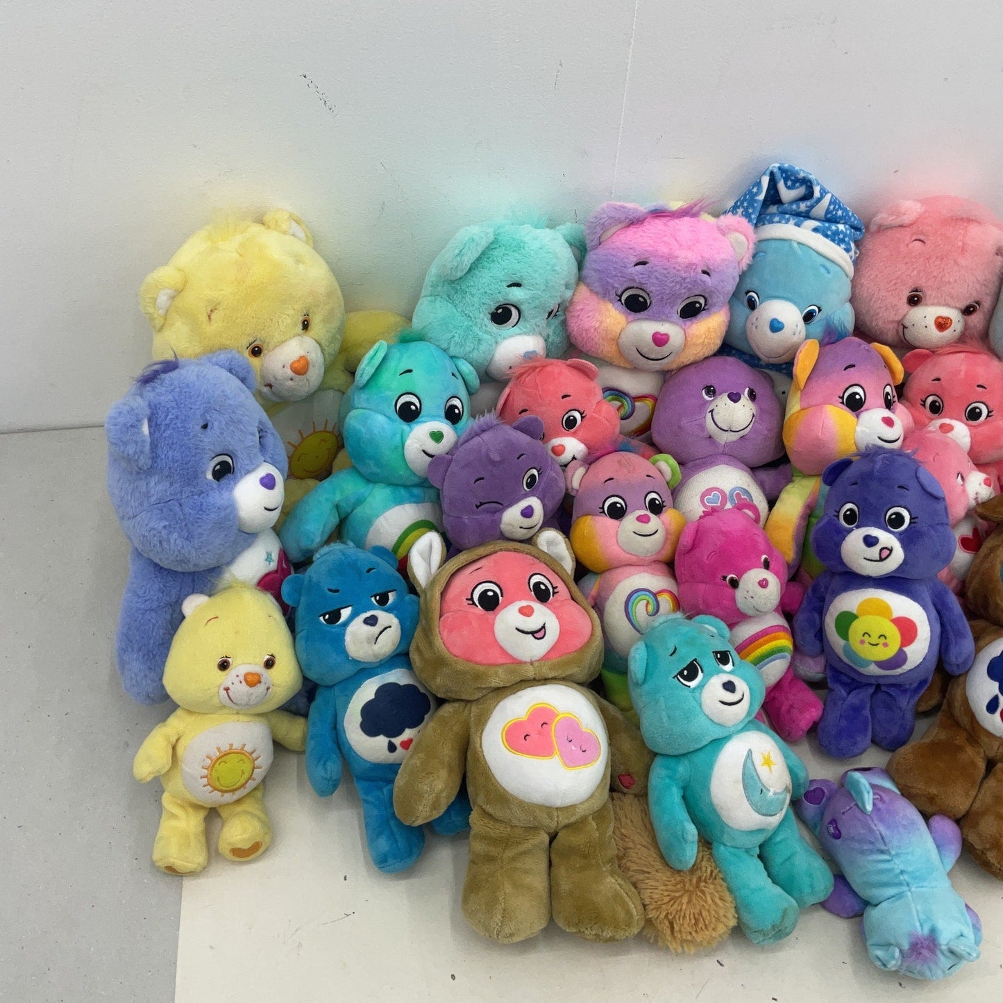 Preowned Multicolor Care Bears Stuffed Animals LOT 13+ lbs! Plush Dolls Colorful - Warehouse Toys