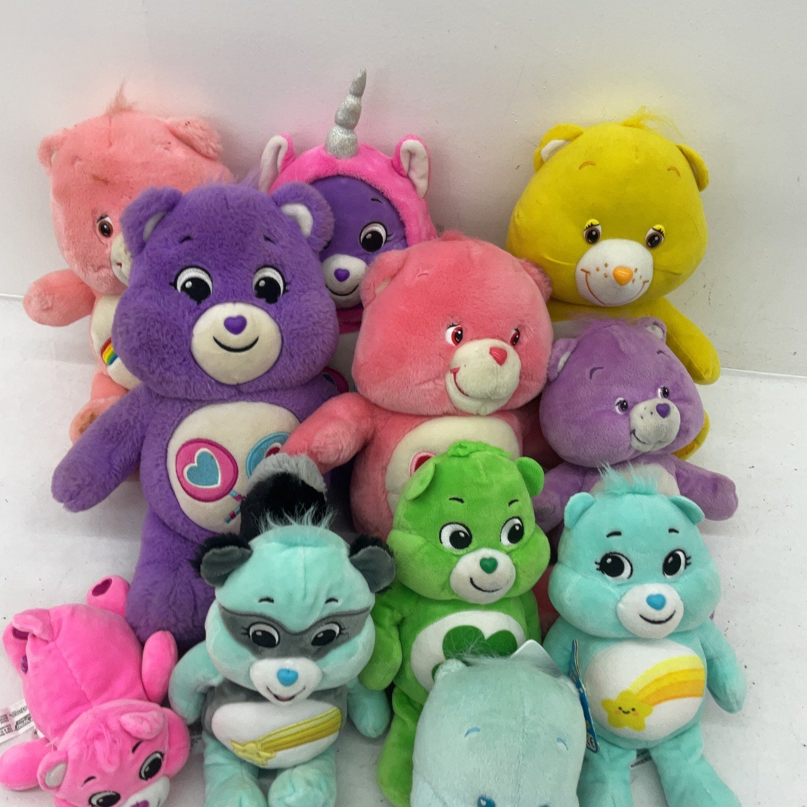 Preowned Multicolor Care Bears Stuffed Animals Mixed 5 lbs LOT Colorful - Warehouse Toys