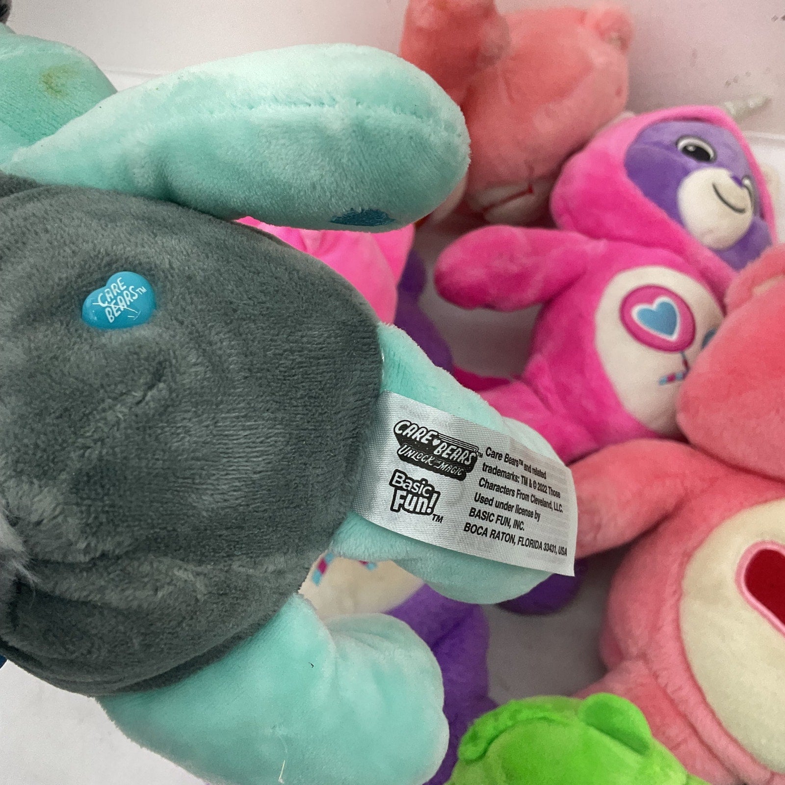 Preowned Multicolor Care Bears Stuffed Animals Mixed 5 lbs LOT Colorful - Warehouse Toys