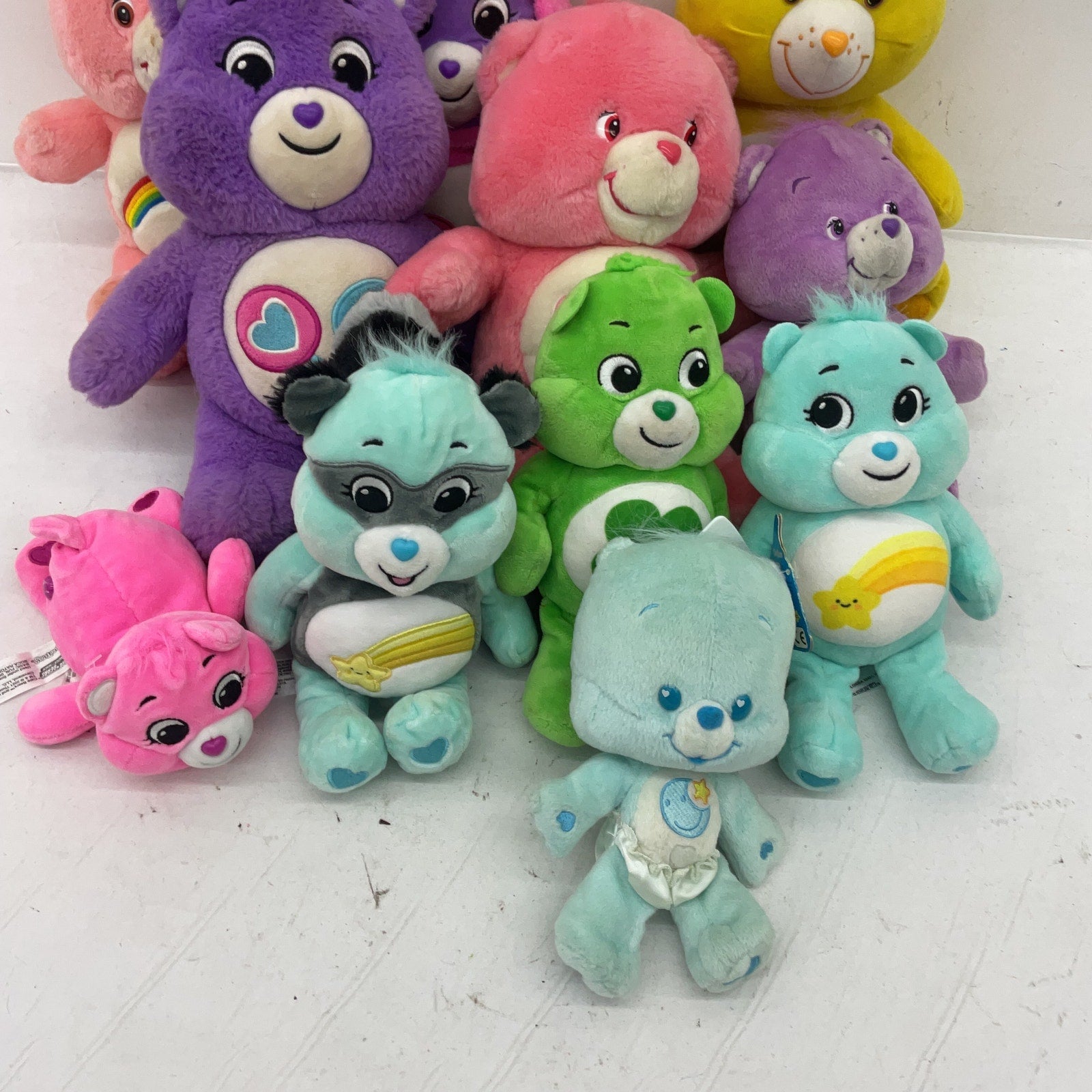 Preowned Multicolor Care Bears Stuffed Animals Mixed 5 lbs LOT Colorful - Warehouse Toys