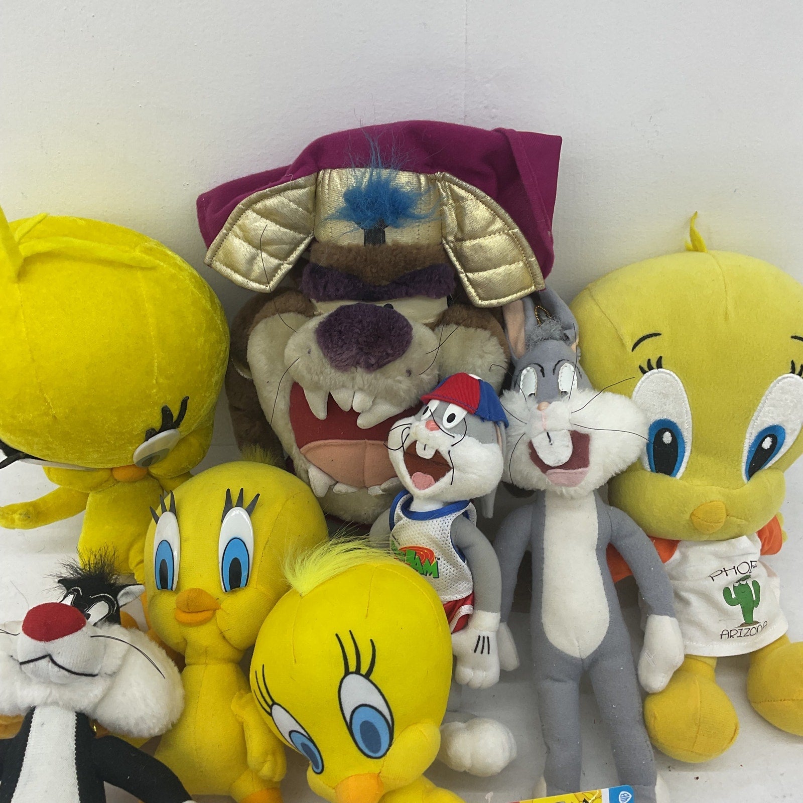 Preowned Multicolor Looney Tunes Stuffed Animals MIXED LOT Taz Tweety Sylvester - Warehouse Toys