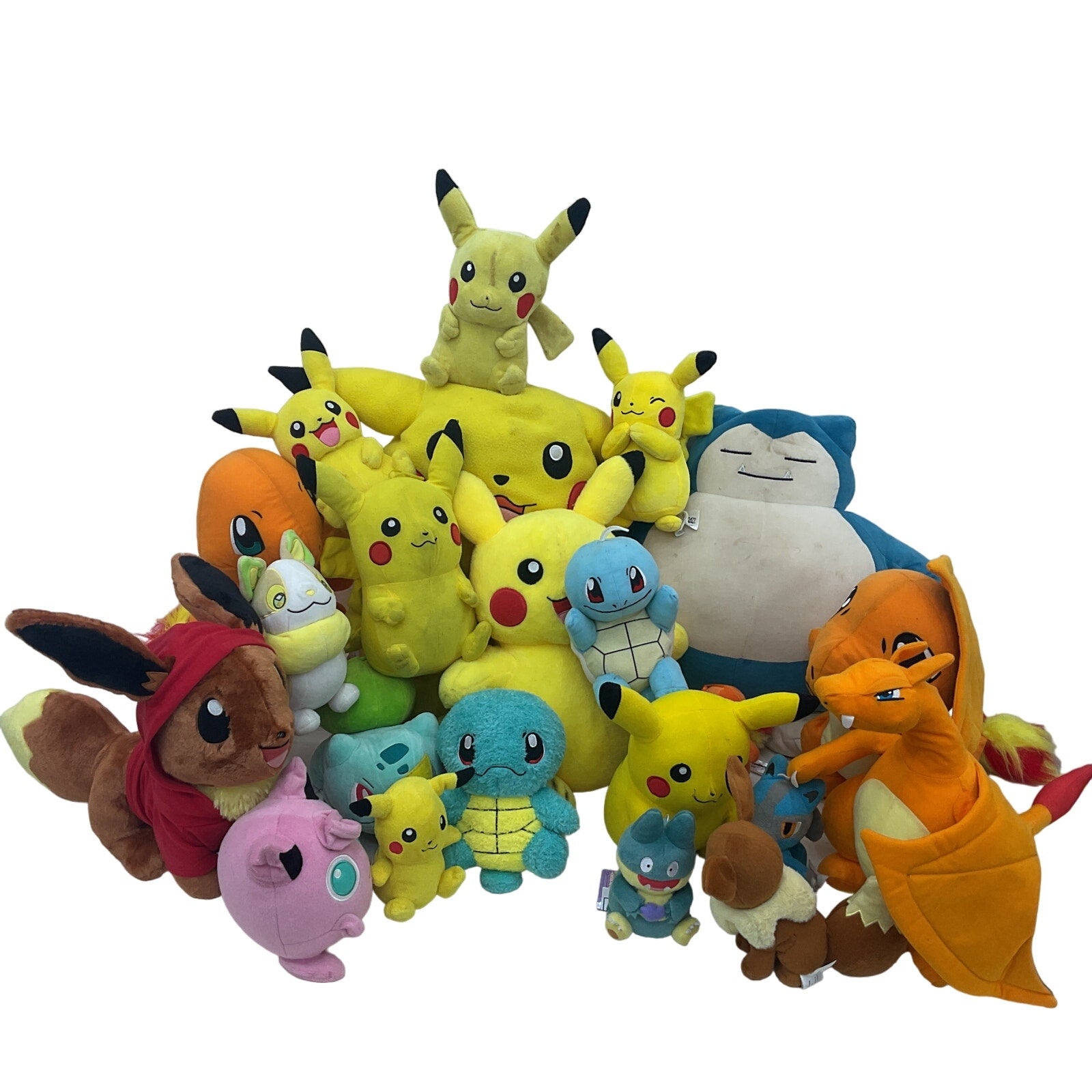 Preowned Multicolor Pokemon Plush LOT 13 lbs Charizard Eevee Snorlax Pikachu - Warehouse Toys