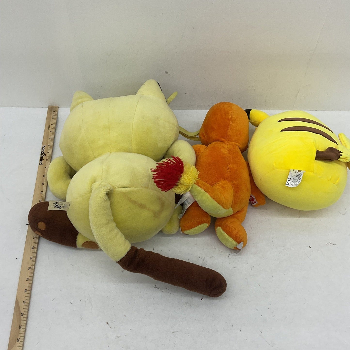 Preowned Multicolor Pokemon Plush Toys LOT of 3 Charmander Pikachu & Meowth - Warehouse Toys