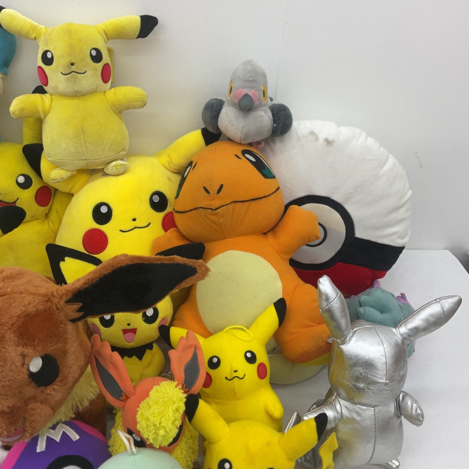 Preowned Multicolor Pokemon Stuffed Animal Toys LOT 12 lbs Eevee Charmander - Warehouse Toys