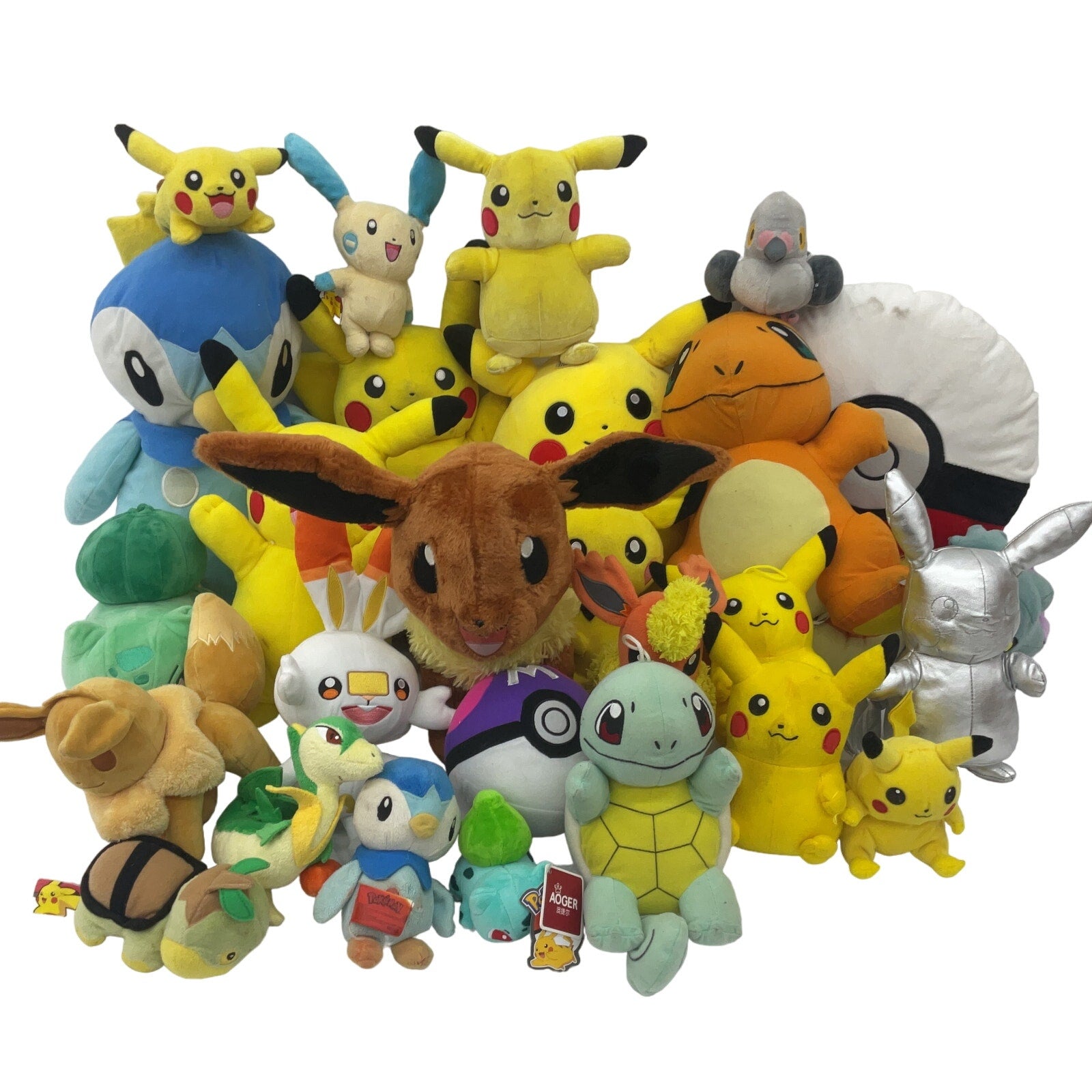 Preowned Multicolor Pokemon Stuffed Animal Toys LOT 12 lbs Eevee Charmander - Warehouse Toys