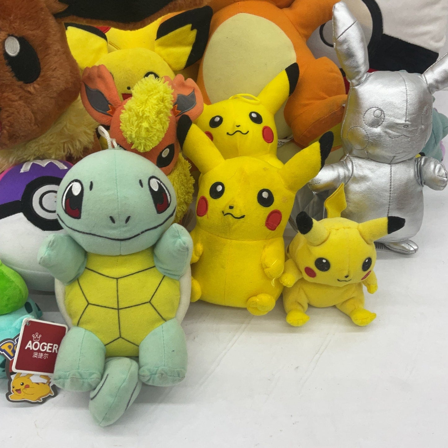 Preowned Multicolor Pokemon Stuffed Animal Toys LOT 12 lbs Eevee Charmander - Warehouse Toys